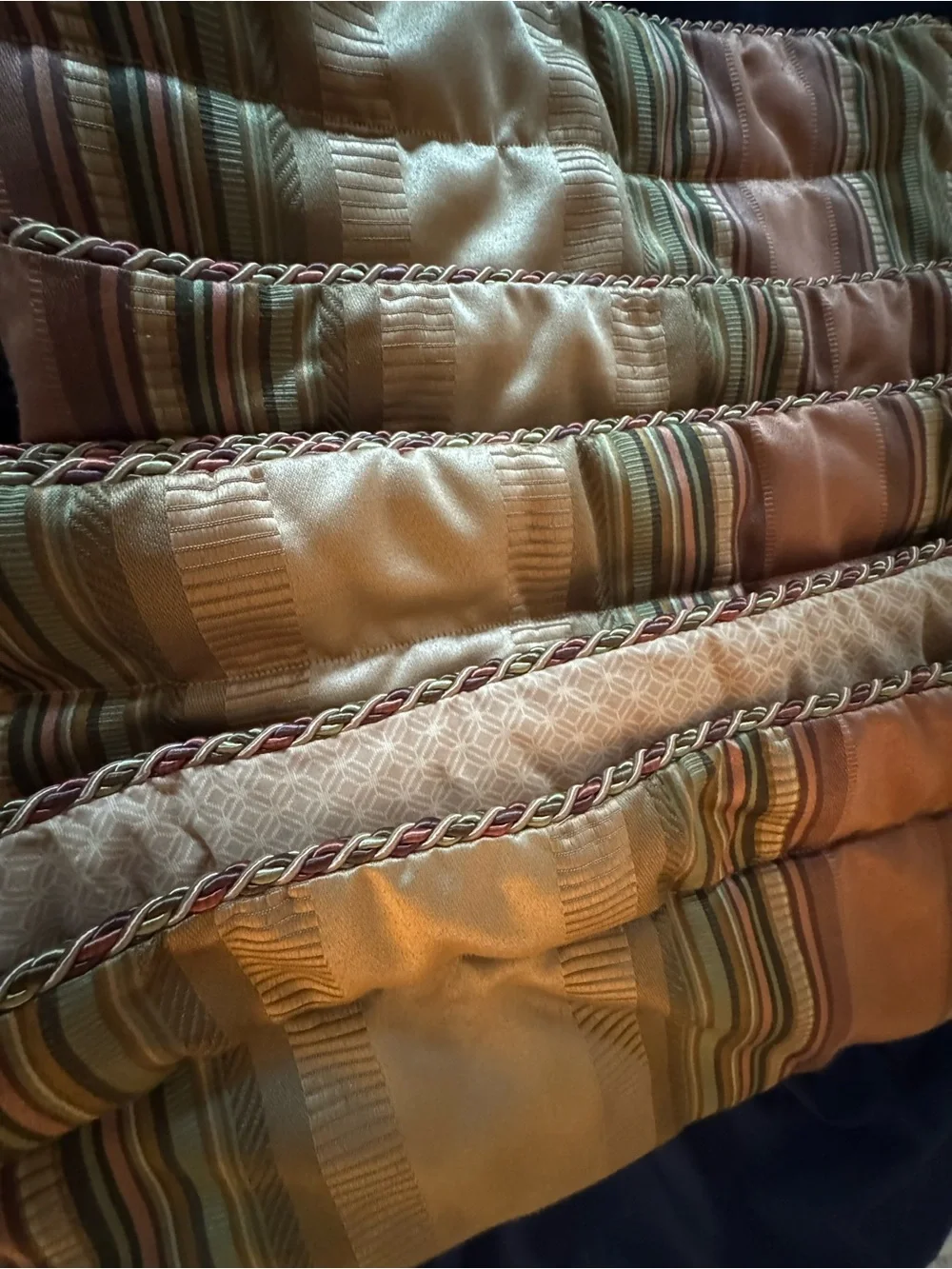 Pillow shams- Olive, Tan, croscill home